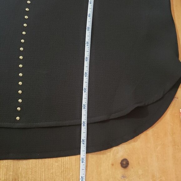 🦋3/$25 Michael Kors Small Black Gold Studded Tank Top - Picture 4 of 6